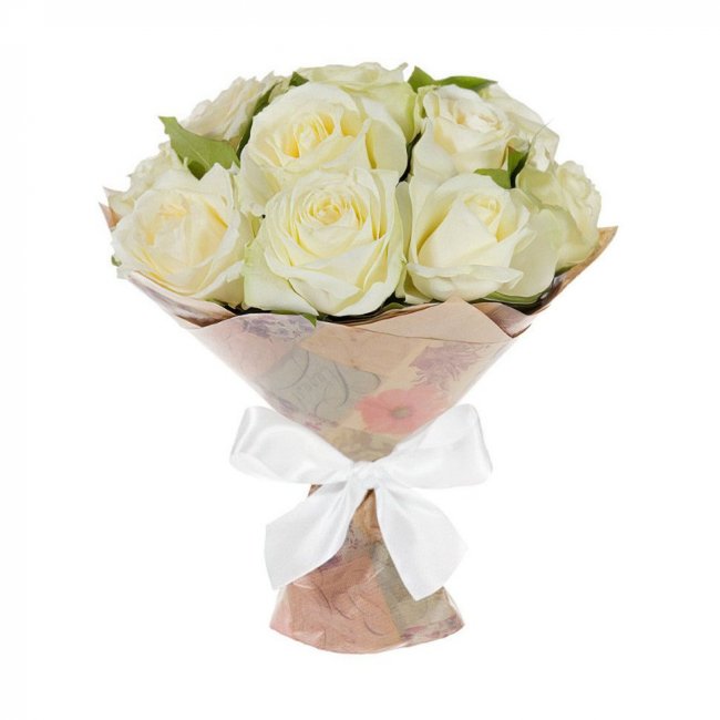 Букет цветов "Букет из белых роз"